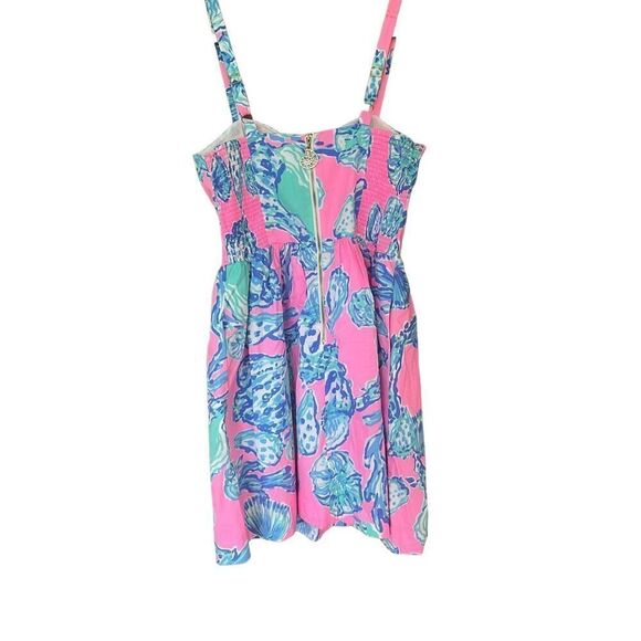Lilly Pulitzer Womens Multicolor Seashells Ardleigh Fit And Flare Dress Size 00 - Picture 11 of 12